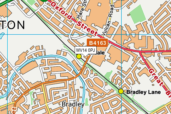 WV14 0PJ map - OS VectorMap District (Ordnance Survey)