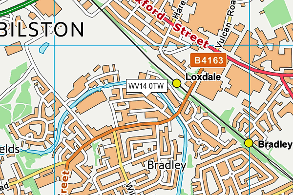 WV14 0TW map - OS VectorMap District (Ordnance Survey)