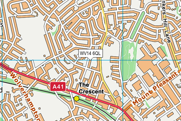 WV14 6QL map - OS VectorMap District (Ordnance Survey)