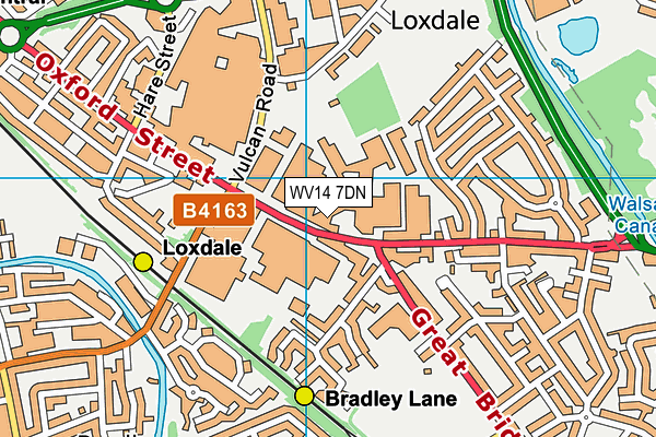 WV14 7DN map - OS VectorMap District (Ordnance Survey)