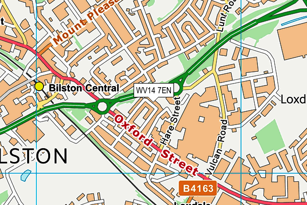 WV14 7EN map - OS VectorMap District (Ordnance Survey)