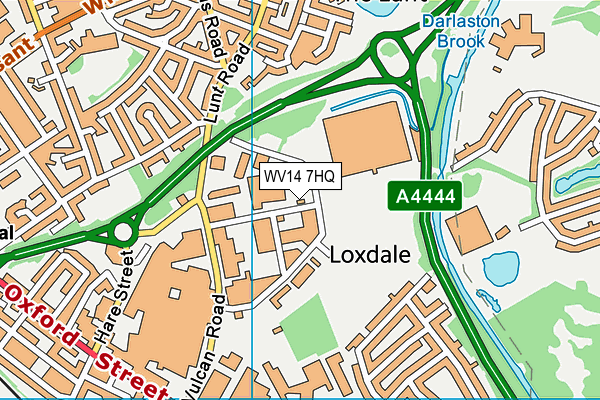 WV14 7HQ map - OS VectorMap District (Ordnance Survey)