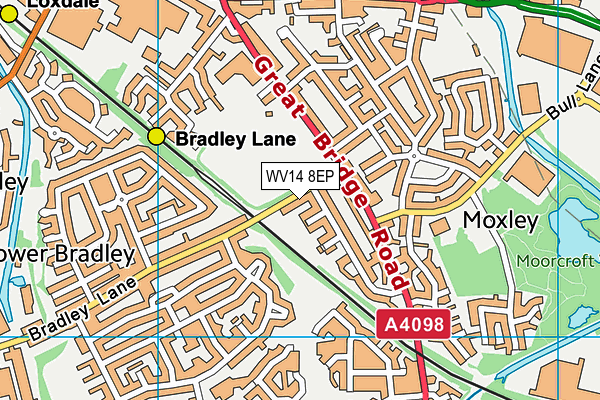 WV14 8EP map - OS VectorMap District (Ordnance Survey)