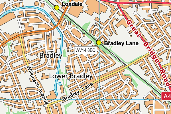 WV14 8EQ map - OS VectorMap District (Ordnance Survey)