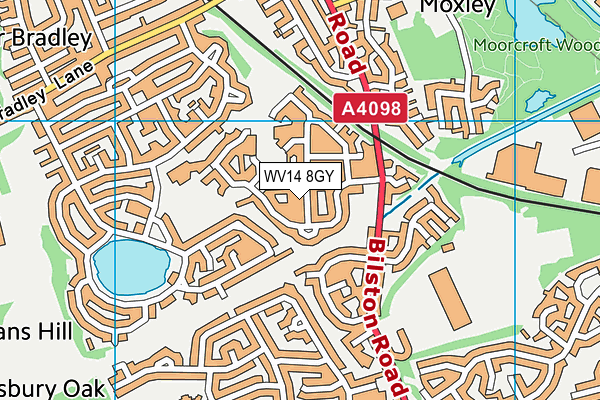 WV14 8GY map - OS VectorMap District (Ordnance Survey)