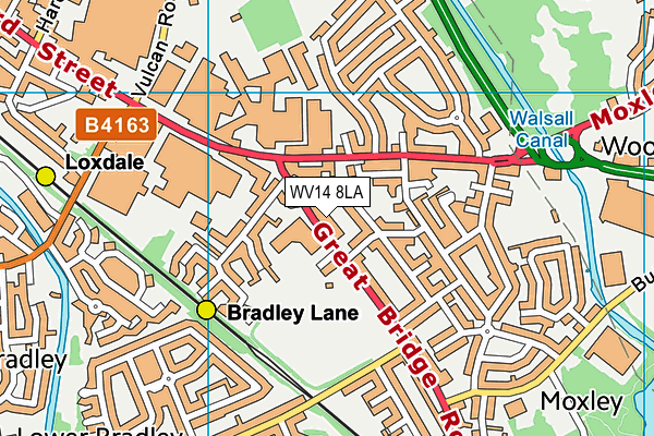 WV14 8LA map - OS VectorMap District (Ordnance Survey)