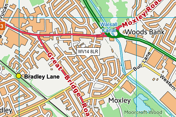 WV14 8LR map - OS VectorMap District (Ordnance Survey)