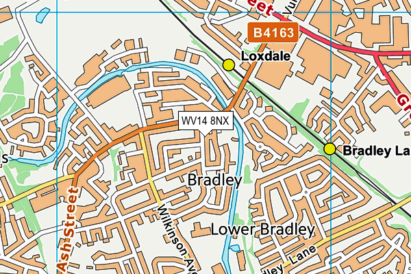 WV14 8NX map - OS VectorMap District (Ordnance Survey)