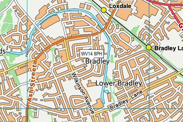 WV14 8PH map - OS VectorMap District (Ordnance Survey)