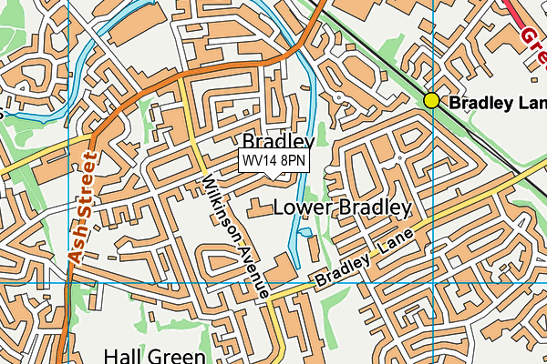 WV14 8PN map - OS VectorMap District (Ordnance Survey)