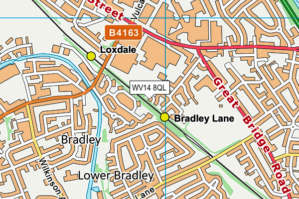 WV14 8QL map - OS VectorMap District (Ordnance Survey)