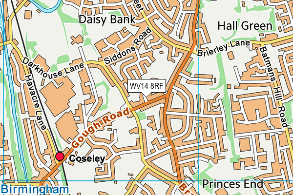 Map of COSELEY MINI MARKET LIMITED at district scale