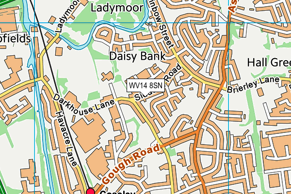 WV14 8SN map - OS VectorMap District (Ordnance Survey)