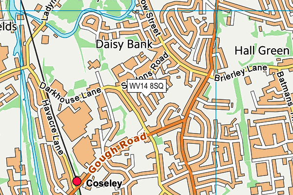 WV14 8SQ map - OS VectorMap District (Ordnance Survey)