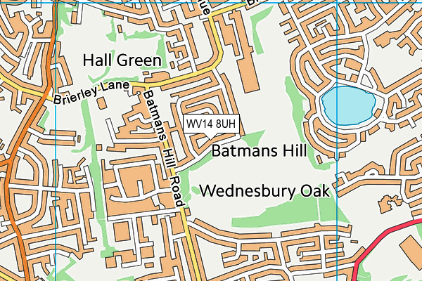 WV14 8UH map - OS VectorMap District (Ordnance Survey)