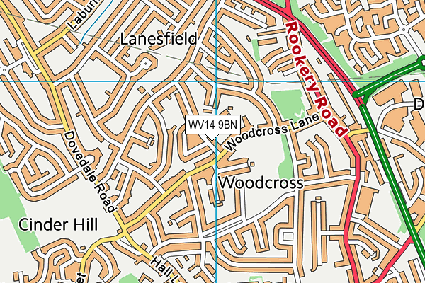 WV14 9BN map - OS VectorMap District (Ordnance Survey)