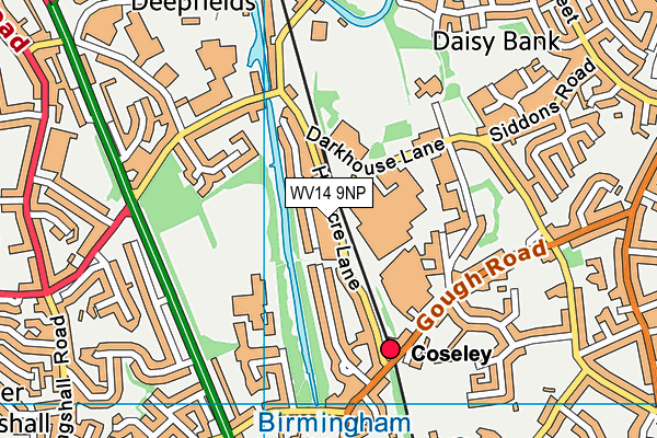 WV14 9NP map - OS VectorMap District (Ordnance Survey)