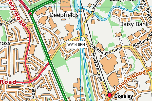 WV14 9PN map - OS VectorMap District (Ordnance Survey)