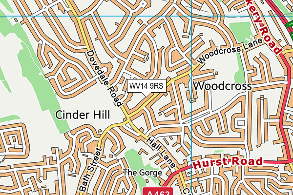 WV14 9RS map - OS VectorMap District (Ordnance Survey)