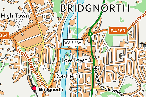 Map of BRIDGNORTH RUGBY CLUB (TRADING) LIMITED at district scale