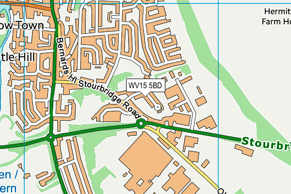 WV15 5BD map - OS VectorMap District (Ordnance Survey)