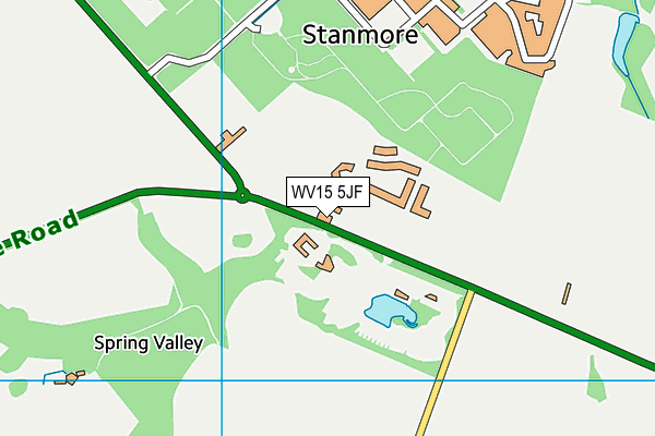 WV15 5JF map - OS VectorMap District (Ordnance Survey)