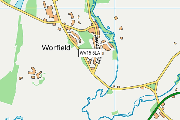 WV15 5LA map - OS VectorMap District (Ordnance Survey)