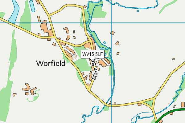 WV15 5LF map - OS VectorMap District (Ordnance Survey)