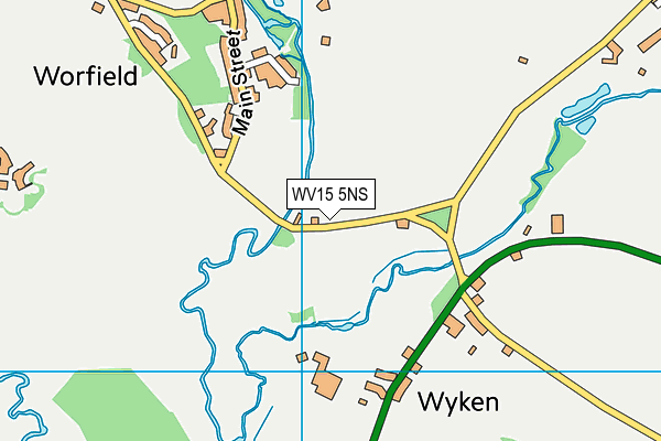 WV15 5NS map - OS VectorMap District (Ordnance Survey)