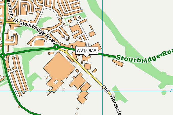 WV15 6AS map - OS VectorMap District (Ordnance Survey)