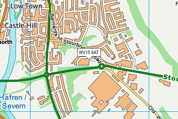 WV15 6AT map - OS VectorMap District (Ordnance Survey)