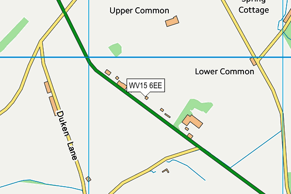 WV15 6EE map - OS VectorMap District (Ordnance Survey)