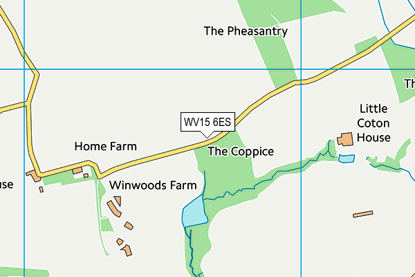 WV15 6ES map - OS VectorMap District (Ordnance Survey)