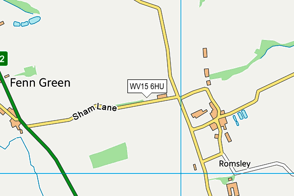WV15 6HU map - OS VectorMap District (Ordnance Survey)
