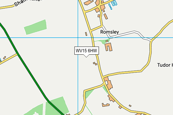 WV15 6HW map - OS VectorMap District (Ordnance Survey)