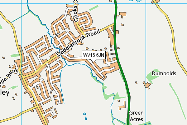 WV15 6JN map - OS VectorMap District (Ordnance Survey)