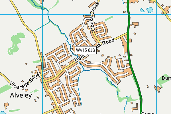 WV15 6JS map - OS VectorMap District (Ordnance Survey)