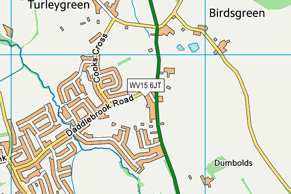 WV15 6JT map - OS VectorMap District (Ordnance Survey)