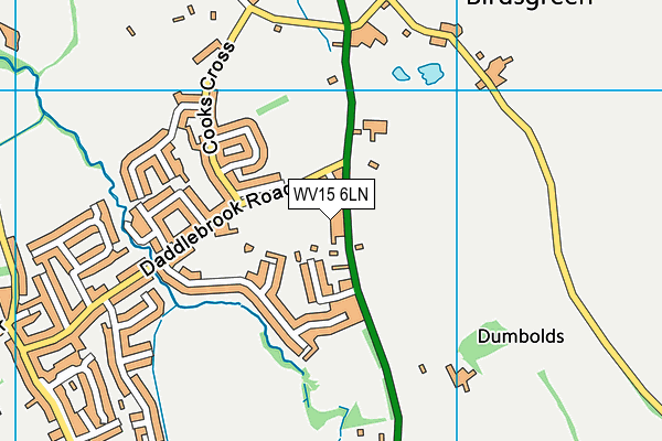 WV15 6LN map - OS VectorMap District (Ordnance Survey)