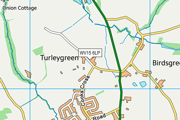 Alveley Cricket Club map (WV15 6LP) - OS VectorMap District (Ordnance Survey)