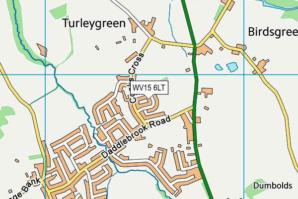 WV15 6LT map - OS VectorMap District (Ordnance Survey)