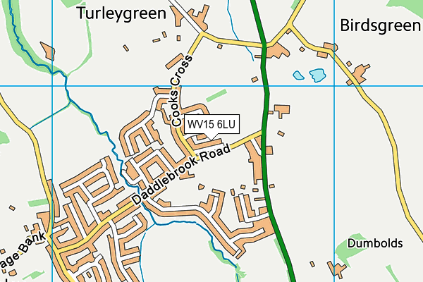 WV15 6LU map - OS VectorMap District (Ordnance Survey)