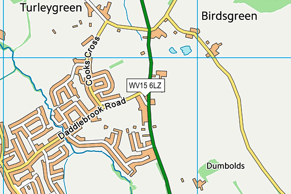 WV15 6LZ map - OS VectorMap District (Ordnance Survey)