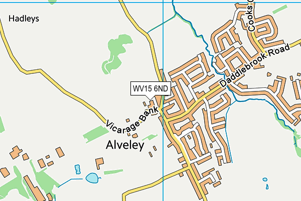 WV15 6ND map - OS VectorMap District (Ordnance Survey)