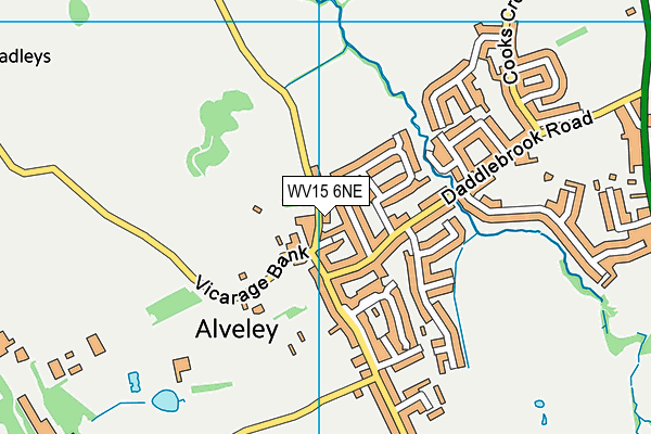 WV15 6NE map - OS VectorMap District (Ordnance Survey)