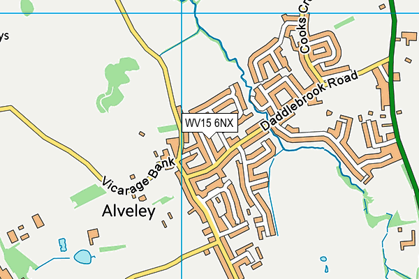 WV15 6NX map - OS VectorMap District (Ordnance Survey)