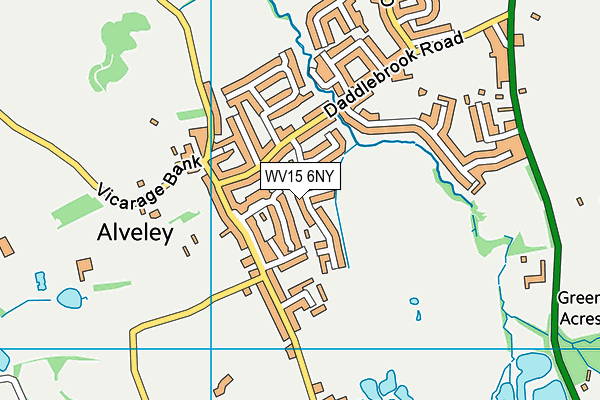 WV15 6NY map - OS VectorMap District (Ordnance Survey)