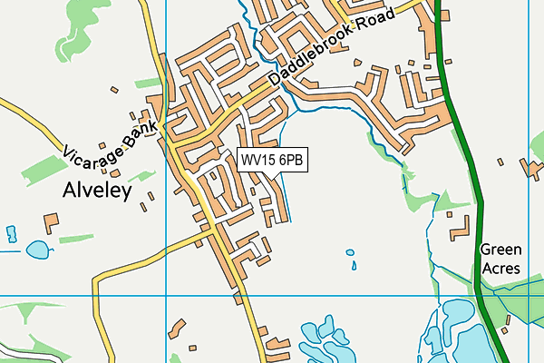 WV15 6PB map - OS VectorMap District (Ordnance Survey)