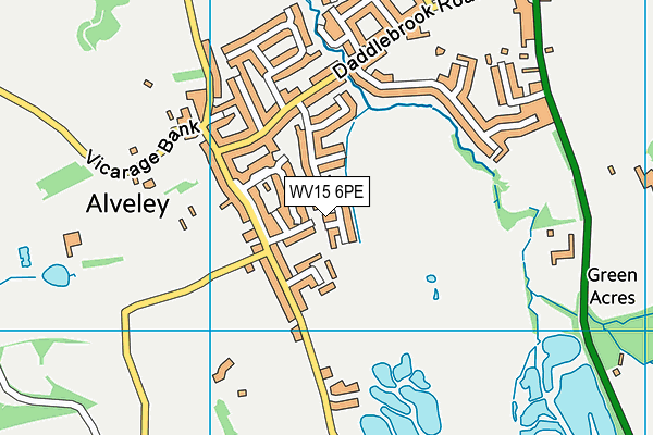 WV15 6PE map - OS VectorMap District (Ordnance Survey)