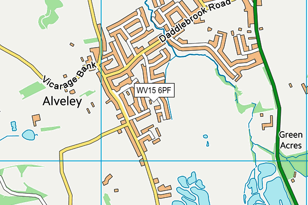 WV15 6PF map - OS VectorMap District (Ordnance Survey)